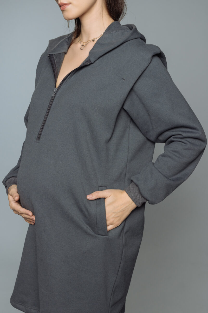 Maternity & Nursing Hoodie Dress